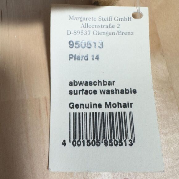 Steiff Mohair Horse Pony Plush Made in Germany NWT - Picture 9 of 11